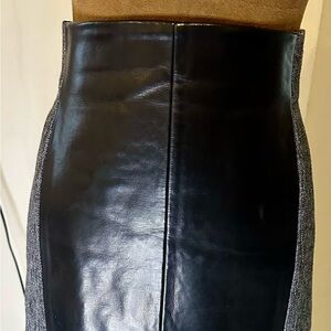 Gianfranco Ferre Black and Gray Pencil Skirt